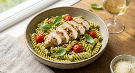 🍝 Pasta Pesto con Pollo